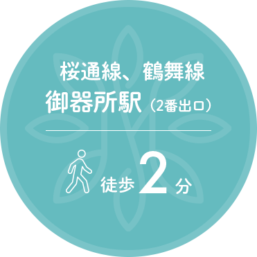 桜通線、鶴舞線御器所駅（2番出口）徒歩2分